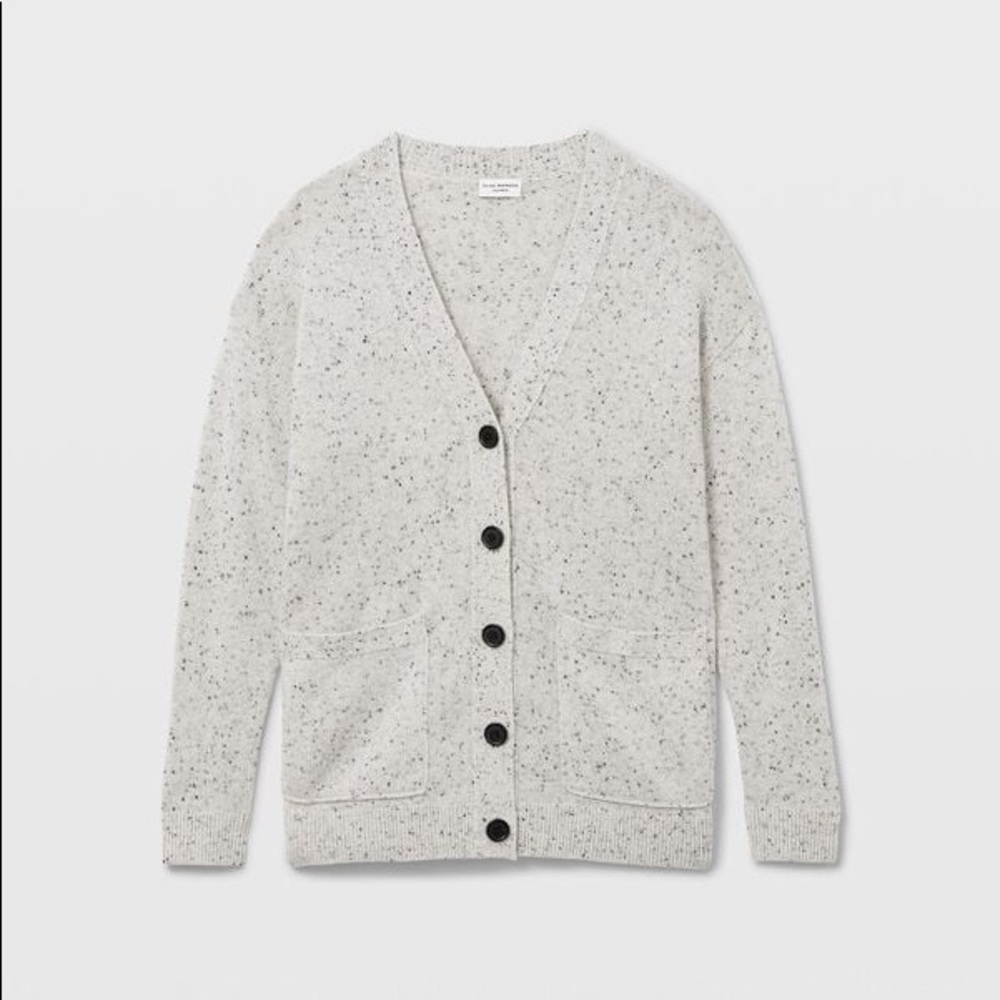 CLUB MONACO Donegal Cashmere Cardigan Grey XS